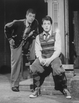 (L-R) Actors Patrick Breen and Matthew Broderick in a scene from the Broadway production of the play "Brighton Beach Memoirs.".