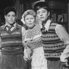 (L-R) Actors Matthew Broderick, Marilyn Chris and Fisher Stevens in a scene from the Broadway production of the play "Brighton Beach Memoirs.".