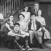 Actors Jonathan Silverman (2L), Elizabeth Perkins (C), Mark Nelson (3R), Charles Cioffi (2R) and Joan Copeland (R) in a scene from the Broadway production of the play "Brighton Beach Memoirs.".