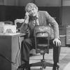 Actor Hal Holbrook talking on the phone in a scene from the NY Shakespeare Festival production of the play "Buried Inside Extra."