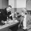 (L-R) Actors Vincent Gardenia and Hal Holbrook in a scene from the NY Shakespeare Festival production of the play "Buried Inside Extra."