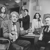 (L-R) Actors Sandy Dennis, Hal Holbrook, William Converse-Roberts, Dixie Carter and Vincent Gardenia in a scene from the NY Shakespeare Festival production of the play "Buried Inside Extra."