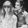 Actors Blythe Danner and Keir Dullea in a scene from the Broadway production of the play "Butterflies Are Free.".