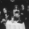 Actors Eli Wallach (L), Bob Dishy (2L), Anne Jackson (3R) and David Carroll (2R) in a scene from the Broadway revival of the play "Cafe Crown.".