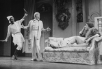 (L-R) Actors William Thomas, Jr., Gene Barry and John Weiner in a scene from the Broadway production of the musical "La Cage Aux Folles."