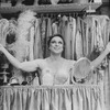 Actor George Hearn getting into drag in a scene from the Broadway production of the musical "La Cage Aux Folles."