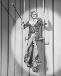 Actor George Hearn in drag in a scene from the Broadway production of the musical "La Cage Aux Folles."