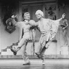 (L-R) Actors Gene Barry and George Hearn (in drag) in a scene from the Broadway production of the musical "La Cage Aux Folles."