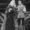 (L-R) Actors James Valentine and Richard Burton in a scene from the Lincoln Center revival of the musical "Camelot.".