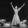 Actress Renee (Zizi) Jeanmaire dancing with others in a scene from the Broadway revival of the musical "Can Can".