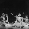 Actress Renee (Zizi) Jeanmaire dancing with others in a scene from the Broadway revival of the musical "Can Can".