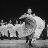 Actress Renee (Zizi) Jeanmaire dancing with others in a scene from the Broadway revival of the musical "Can Can".