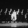 Actress Renee (Zizi) Jeanmaire dancing with others in a scene from the Broadway revival of the musical "Can Can".