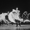 Actress Renee (Zizi) Jeanmaire dancing with others in a scene from the Broadway revival of the musical "Can Can".