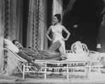 Actors Elizabeth Ashley and Keir Dullea in a scene from the Broadway revival of the play "Cat On A Hot Tin Roof.".