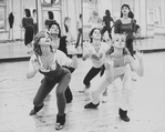 Dancers rehearsing a number from the Broadway production of the musical "Cats"
