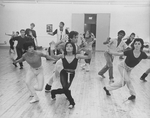 Dancers rehearsing a number from the Broadway production of the musical "Cats"