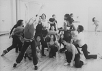 Dancers rehearsing a number for the Broadway production of the musical "Cats"
