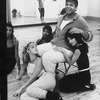 Actor Ken Page and dancers rehearsing a number for the Broadway production of the musical "Cats"