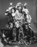 (C, T-B) Terrence Mann, Ken Page and Betty Buckley with others from the Broadway production of the musical "Cats"