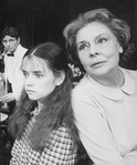 Actress Irene Worth (R) in a scene from the Roundabout Theatre revival of the play "The Chalk Garden.".