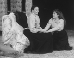 (R-L) Actors Kate Mailer and and Rebecca Miller in the Peter Brook production of the play "The Cherry Orchard" at BAM.