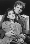 Actors Judy Kuhn and David Carroll in a scene from the Broadway production of the musical "Chess.".