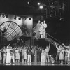 (C, L-R) Actors James Naughton, Kay McClelland and Greg Edelman in a scene from the Broadway production of the musical "City Of Angels"