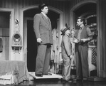 (L-R) Actors Herschel Sparber, Raymond Xifo and James Naughton in a scene from the Broadway production of the musical "City Of Angels"