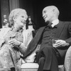 Actors Keene Curtis and Nancy Marchand in a scene from the Off-Broadway production of the play "The Cocktail Hour."