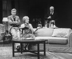 (L-R) Actors Bruce Davison, Nancy Marchand and Keene Curtis in a scene from the Off-Broadway production of the play "The Cocktail Hour."