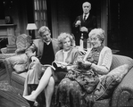 (L-R) Actors Bruce Davison, Holland Taylor, Keene Curtis and Nancy Marchand in a scene from the Off-Broadway production of the play "The Cocktail Hour."