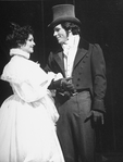 Actors Brian Matthews (as David Copperfield) and Mary Elizabeth Mastrantonio in a scene from the Broadway production of the musical "Copperfield."