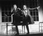 Actor George S. Irving (R) in a scene from the Broadway production of the musical "Copperfield."