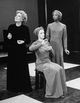 (R-L) Actresses Sharon Washington, Ashley Crow and Irene Worth in a scene from the NY Shakespeare Festival production of the play "Coriolanus."