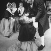 (L-R) Actors Crickett Coan, Kathleen Doyle, Alexandra Stoddart, Pamela Payton-Wright, Robert Foxworth and Stephen Elliott in a scene from the Lincoln Center Repertory revival of the play "The Crucible"