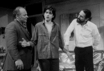 (L-R) Actors Burt Young, Ralph Macchio and Robert DeNiro in a scene from the NY Shakespeare Festival production of the play "Cuba And His Teddy Bear.".