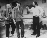 (L-R) Actors Burt Young, Ralph Macchio and Robert DeNiro in a scene from the NY Shakespeare Festival production of the play "Cuba And His Teddy Bear.".