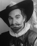 Actor Derek Jacobi in a scene from the Broadway revival of the play "Cyrano De Bergerac"