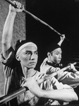 (L-R) Actors John Lone and Tzi Ma in a scene from the NY Shakespeare Festival production of the play "The Dance And The Railroad.".