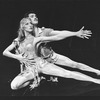 (L) Dancer Sandahl Bergman in a musical number from the Broadway production of the musical "Dancin".