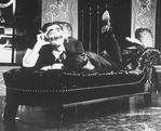 Actor David Garrison as Groucho Marx in a scene from the Broadway production of the musical "A Day in Hollywood/A Night in the Ukraine"