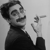 Actor David Garrison as Groucho Marx in a scene from the Broadway production of the musical "A Day in Hollywood/A Night in the Ukraine"
