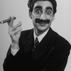 Actor David Garrison as Groucho Marx in a scene from the Broadway production of the musical "A Day in Hollywood/A Night in the Ukraine"