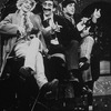 (L-R) Actors Priscilla Lopez, David Garrison and Frank Lazarus as Harpo, Groucho and Chico Marx (respectively) in a scene from the Broadway production of the musical "A Day in Hollywood/A Night in the Ukraine"
