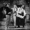 (L-R) Actors Frank Lazarus, Priscilla Lopez and David Garrison as Chico, Harpo and Groucho Marx (respectively) in a scene from the Broadway production of the musical ""A Day in Hollywood/A Night in the Ukraine"