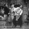 (L-R) Actors Frank Lazarus, Priscilla Lopez and David Garrison as Chico, Harpo and Groucho Marx (respectively) in a scene from the Broadway production of the musical ""A Day in Hollywood/A Night in the Ukraine"