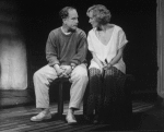 Actors Glenn Close and Richard Dreyfuss in a scene from the Broadway production of the play "Death And The Maiden.".