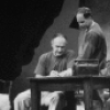 (L-R) Actors Gene Hackman, Richard Dreyfuss and Glenn Close in a scene from the Broadway production of the play "Death And The Maiden.".