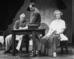 (L-R) Actors Gene Hackman, Richard Dreyfuss and Glenn Close in a scene from the Broadway production of the play "Death And The Maiden.".